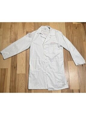 Raytheon Lab Coat Small Angelica ESD Static Dissipative Snap Front Work Smock